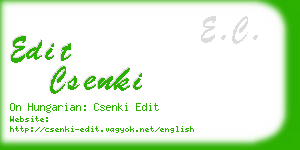 edit csenki business card